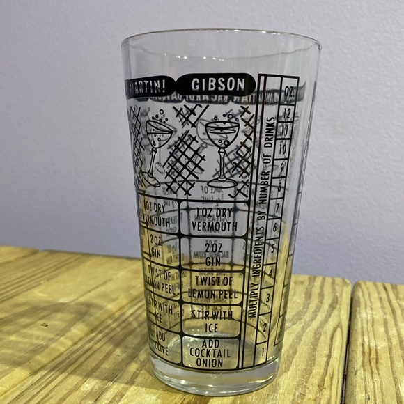 Federal Glass Vintage Cocktail Mixer Multiply Ingredients By Number Of Drinks !! - Picture 3 of 9